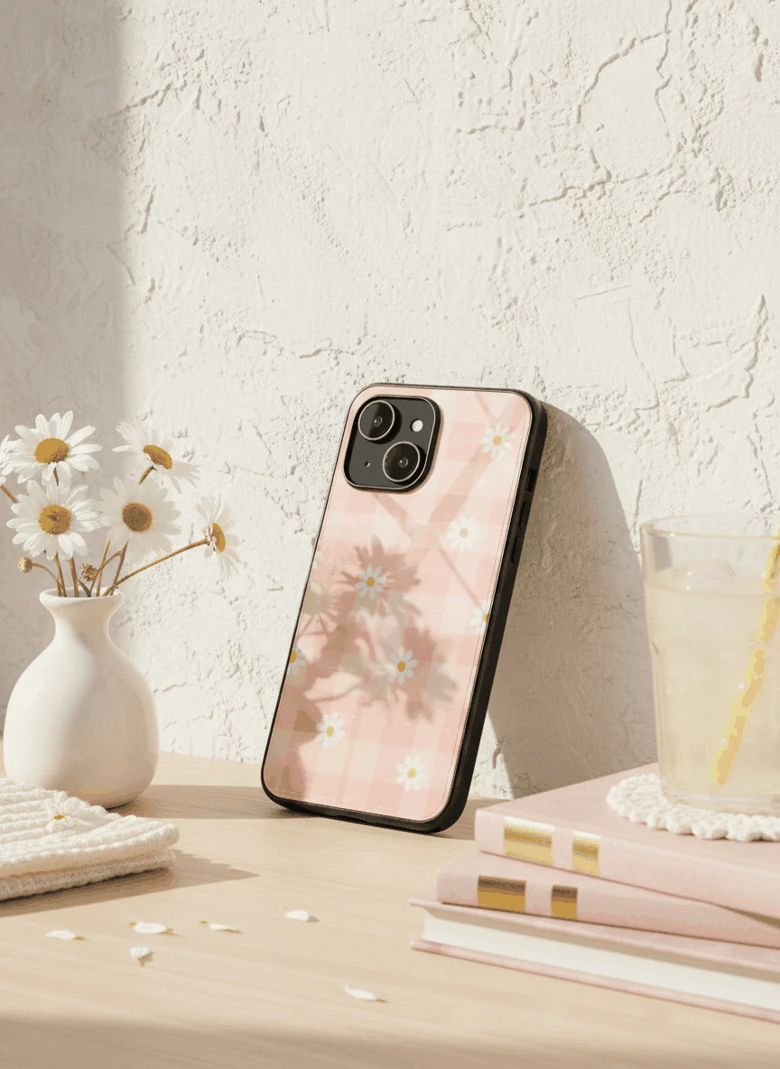 Daisy Bloom Premium Glass Back Cover For iPhone 11-17 Models - Image 3