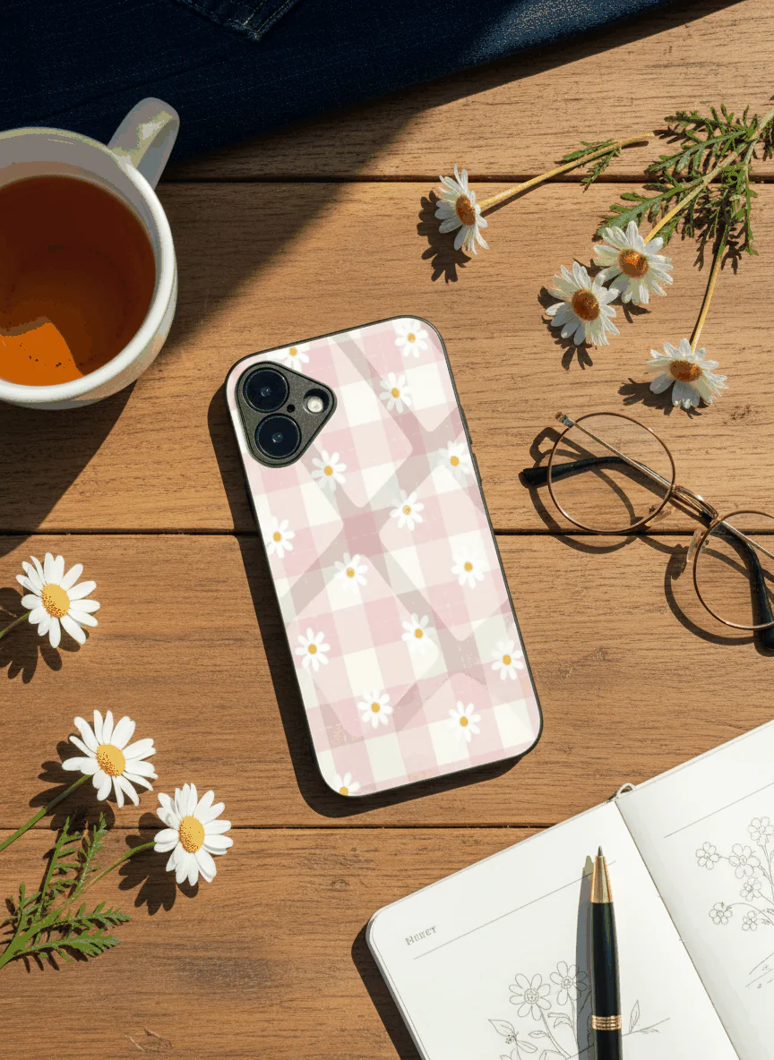 Daisy Bloom Premium Glass Back Cover For iPhone 11-17 Models - Image 6