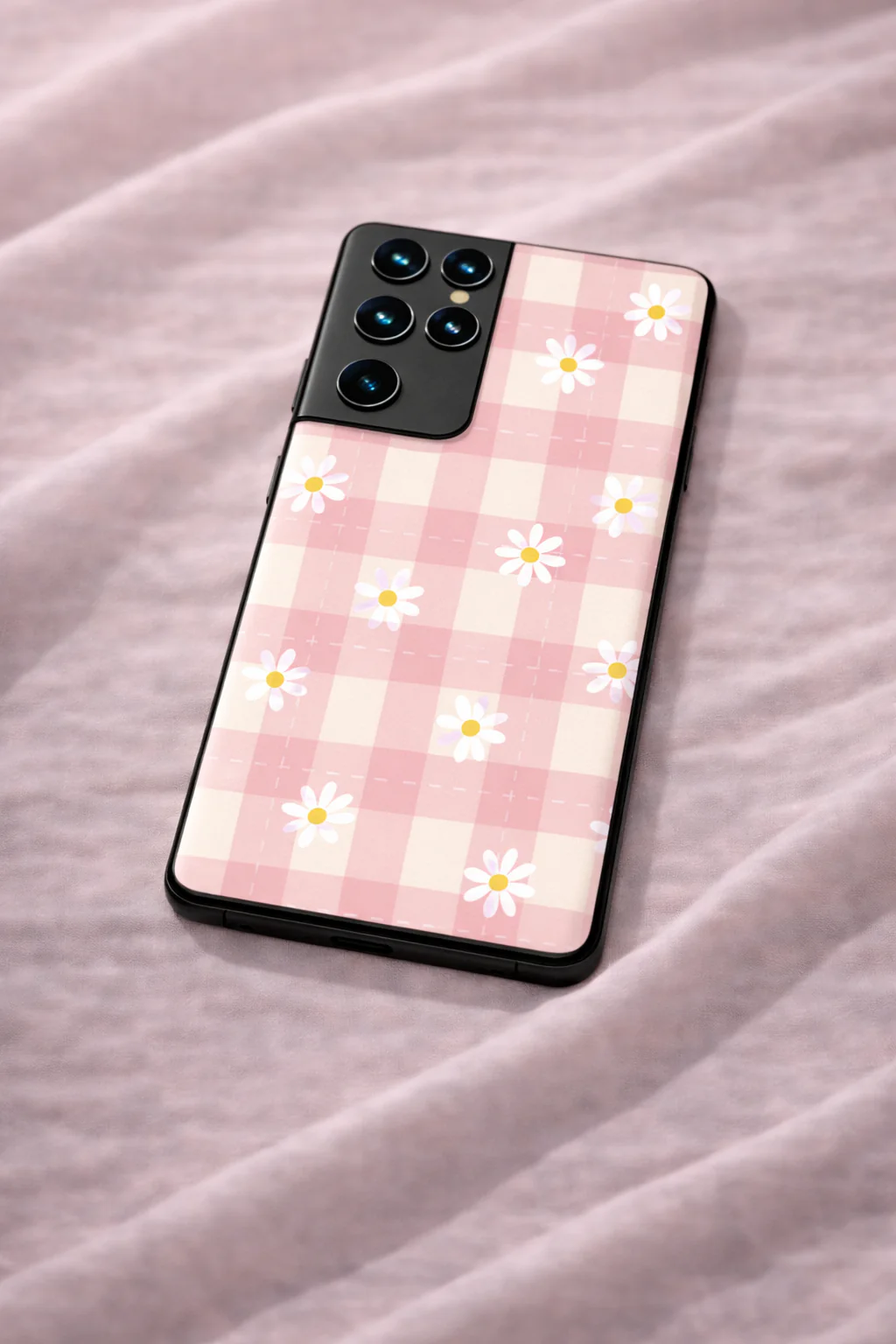Daisy Bloom Premium Glass Back Cover For Galaxy S, A, M & F Series - Image 2