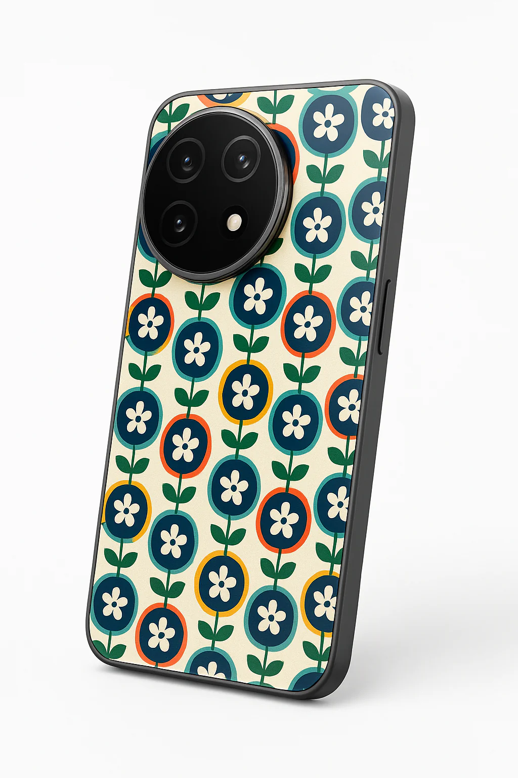 Daisy In Circles Premium Glass Back Cover For One Plus 13, 12, 11, 10, Nord Series - Image 4