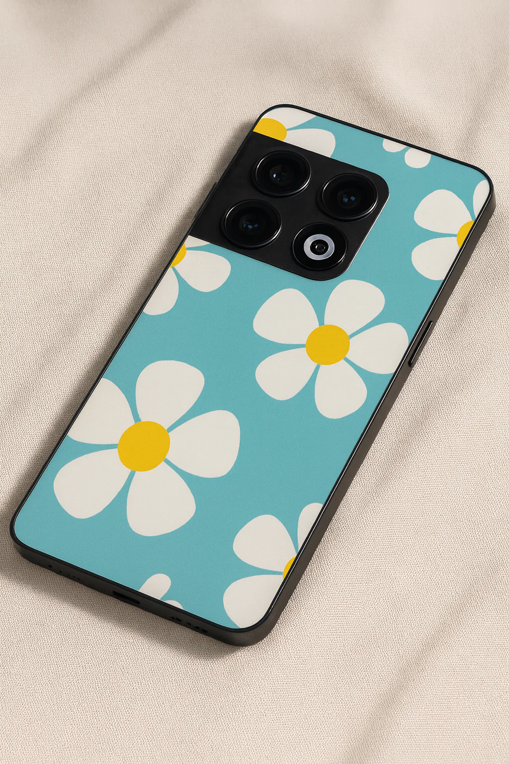 Daisy In Sea Glass Back Cover For One Plus 13, 12, 11, 10, Nord Series - Image 4