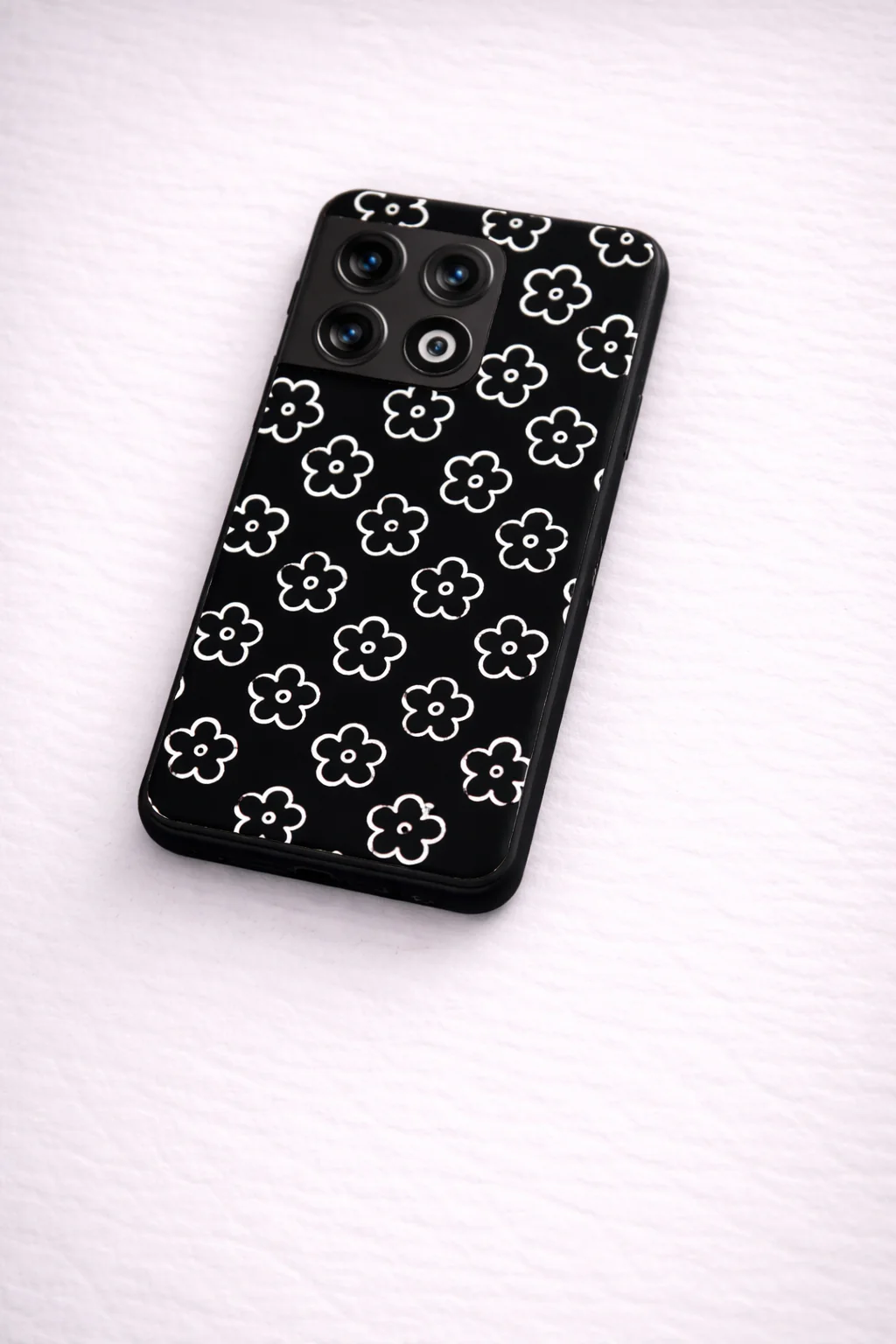 Doodle Flower Premium Glass Back Cover For One Plus 13, 12, 11, 10, Nord Series - Image 2