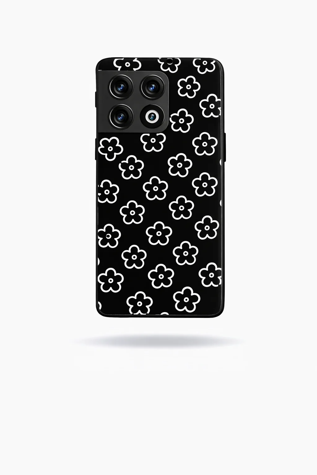 Doodle Flower Premium Glass Back Cover For One Plus 13, 12, 11, 10, Nord Series - Image 3