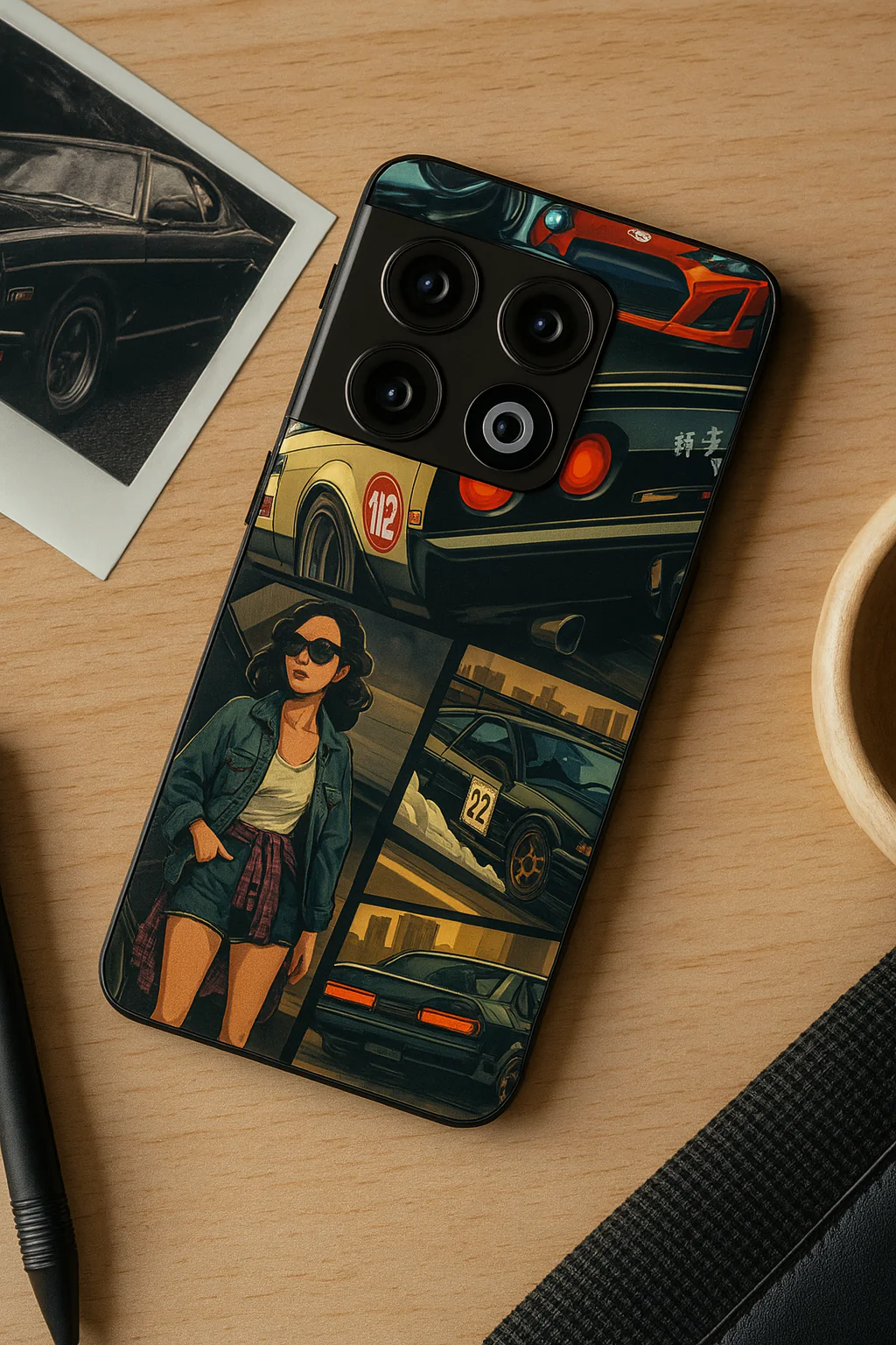 Drag Cars Premium Glass Back Cover For One Plus 13, 12, 11, 10, Nord Series - Image 5