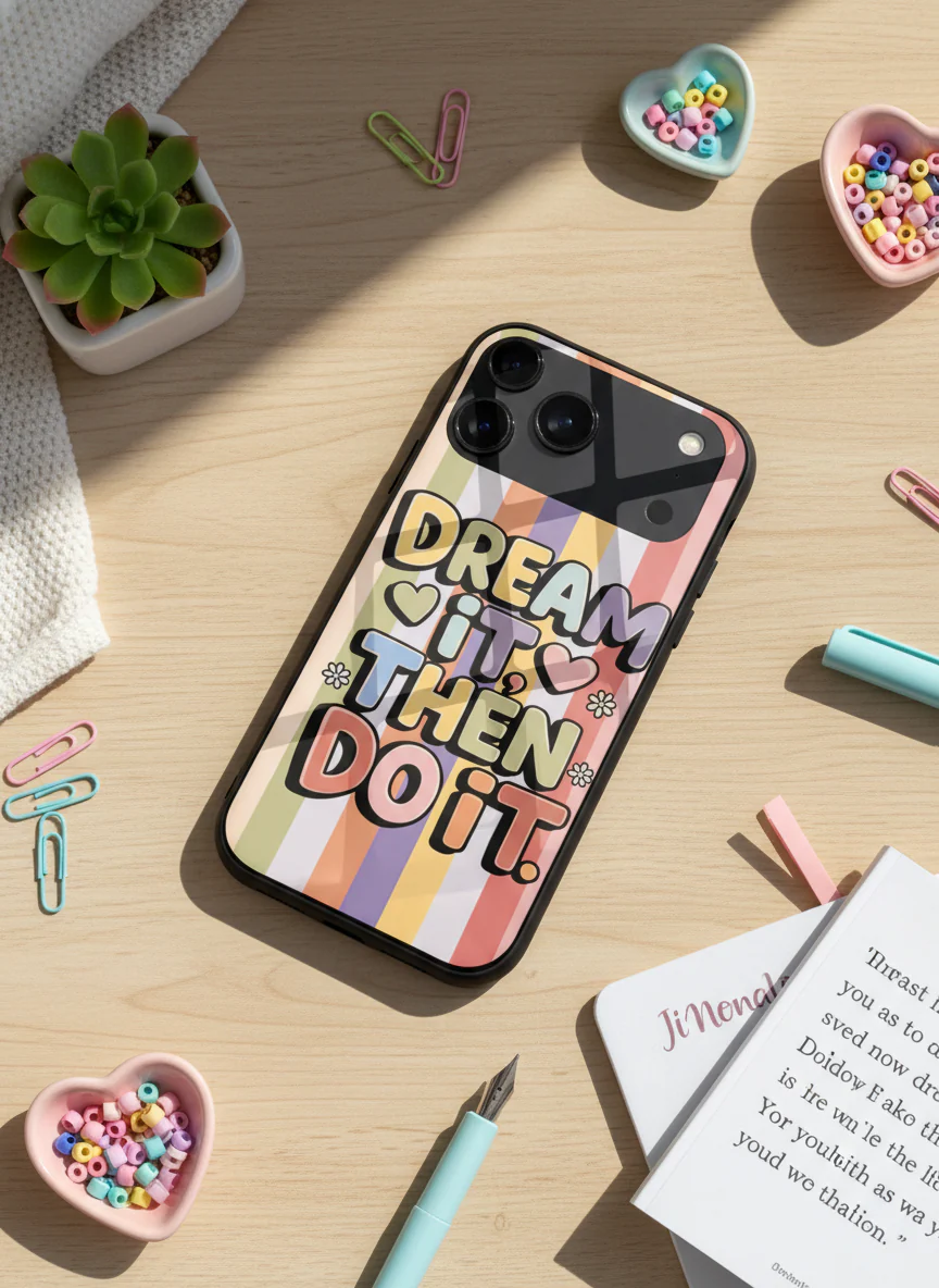 Dream It Do It Premium Glass Back Cover For iPhone 11-17 Models - Image 2