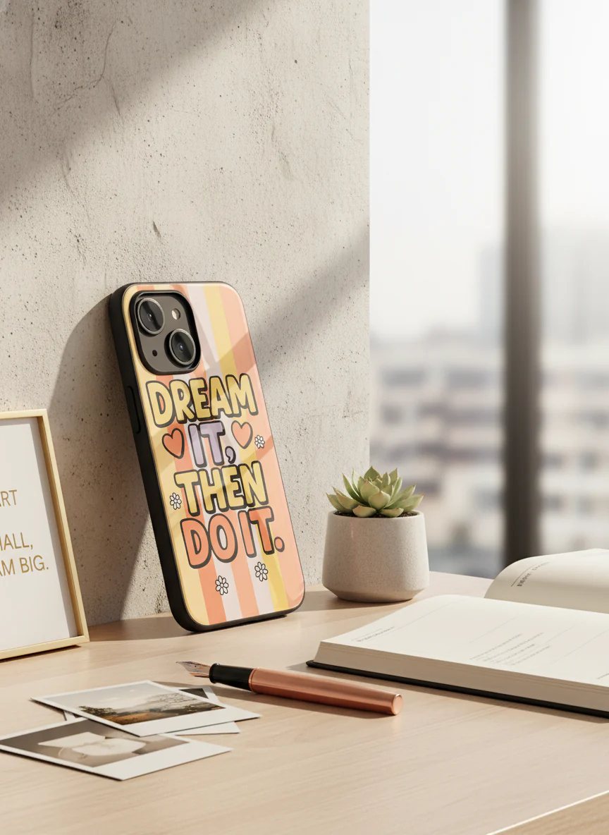 Dream It Do It Premium Glass Back Cover For iPhone 11-17 Models - Image 3