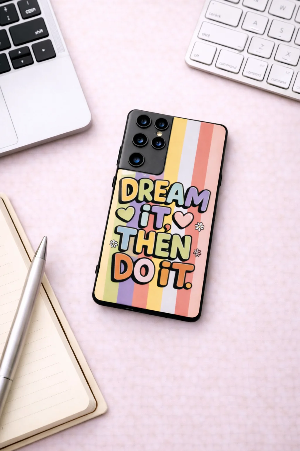 Dream It Do It Premium Glass Back Cover For Galaxy S, A, M & F Series
