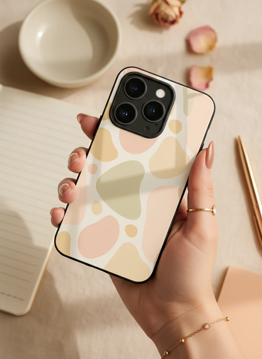 Earthy Hues Premium Glass Back Cover For iPhone 11-17 Models - Image 10