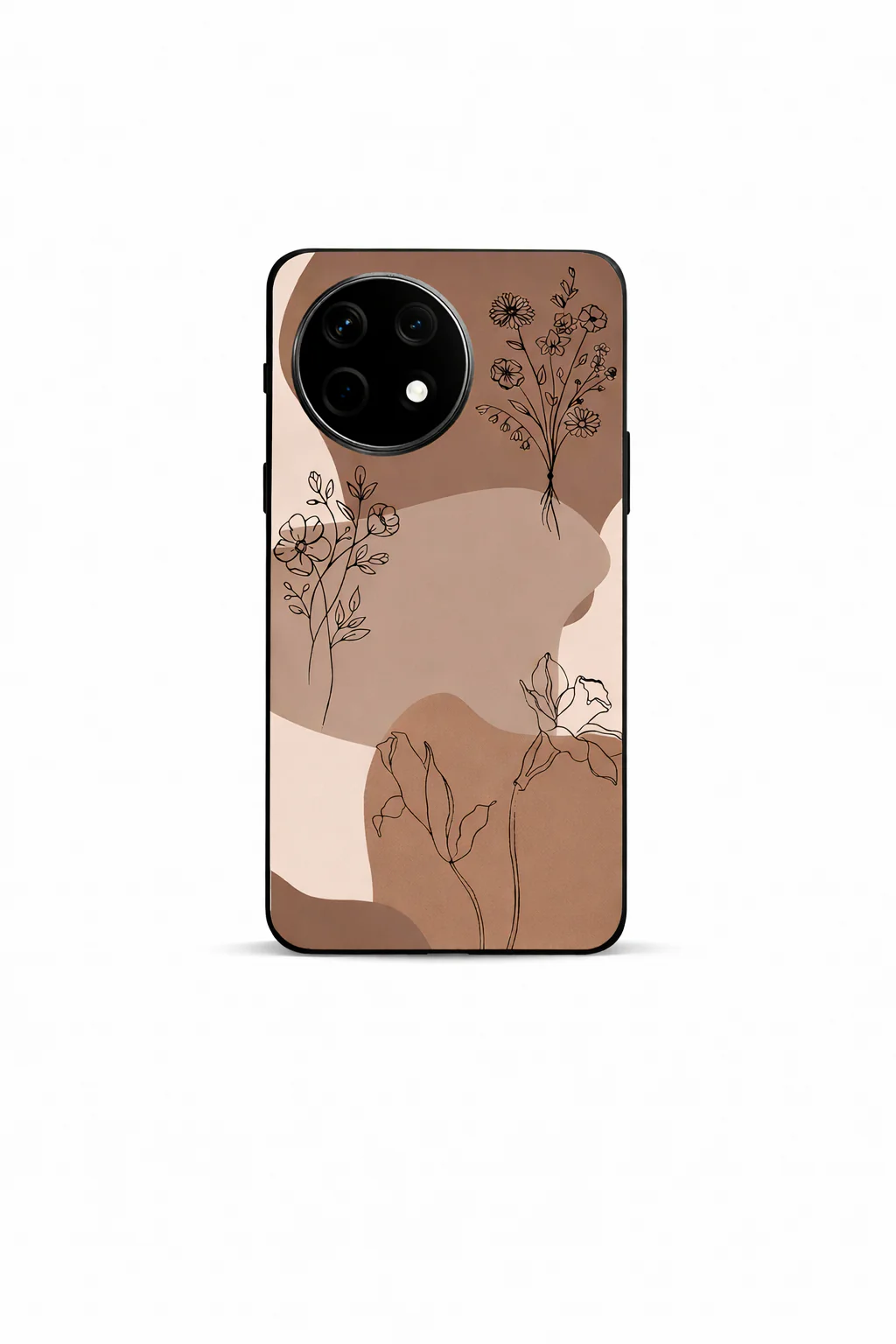 Earthy Petals Premium Glass Back Cover For One Plus 13, 12, 11, 10, Nord Series - Image 3