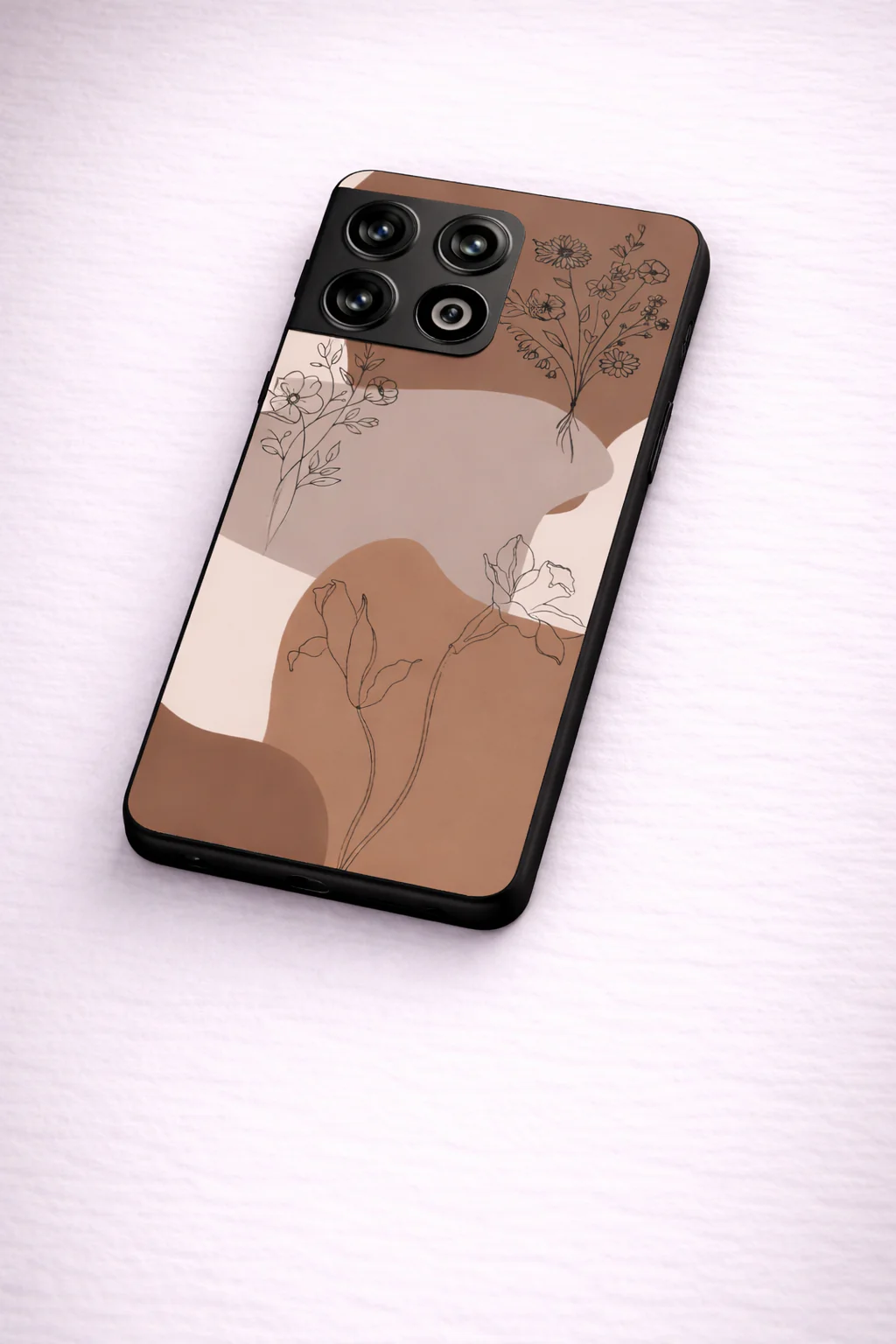 Earthy Petals Premium Glass Back Cover For One Plus 13, 12, 11, 10, Nord Series - Image 5