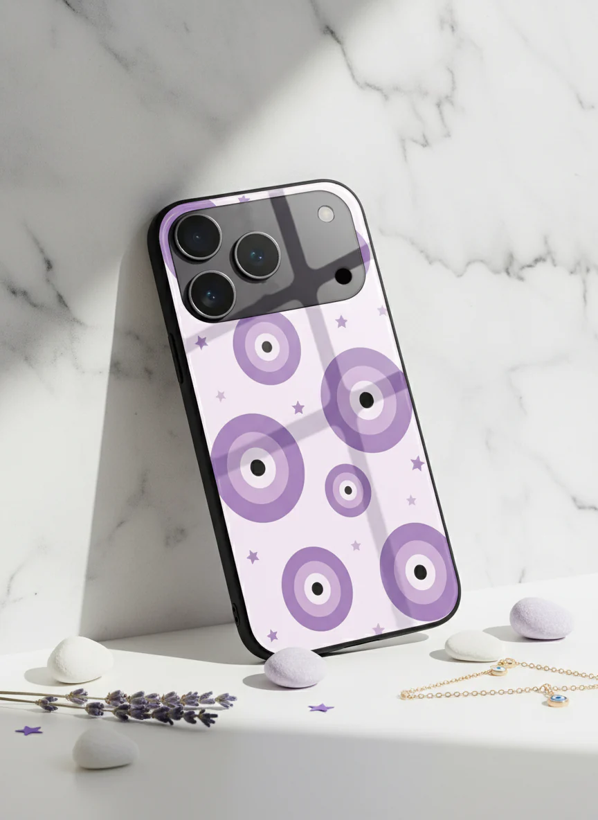 Eye Of Protection In Purple Premium Glass Back Cover For iPhone 11-17 Models - Image 6