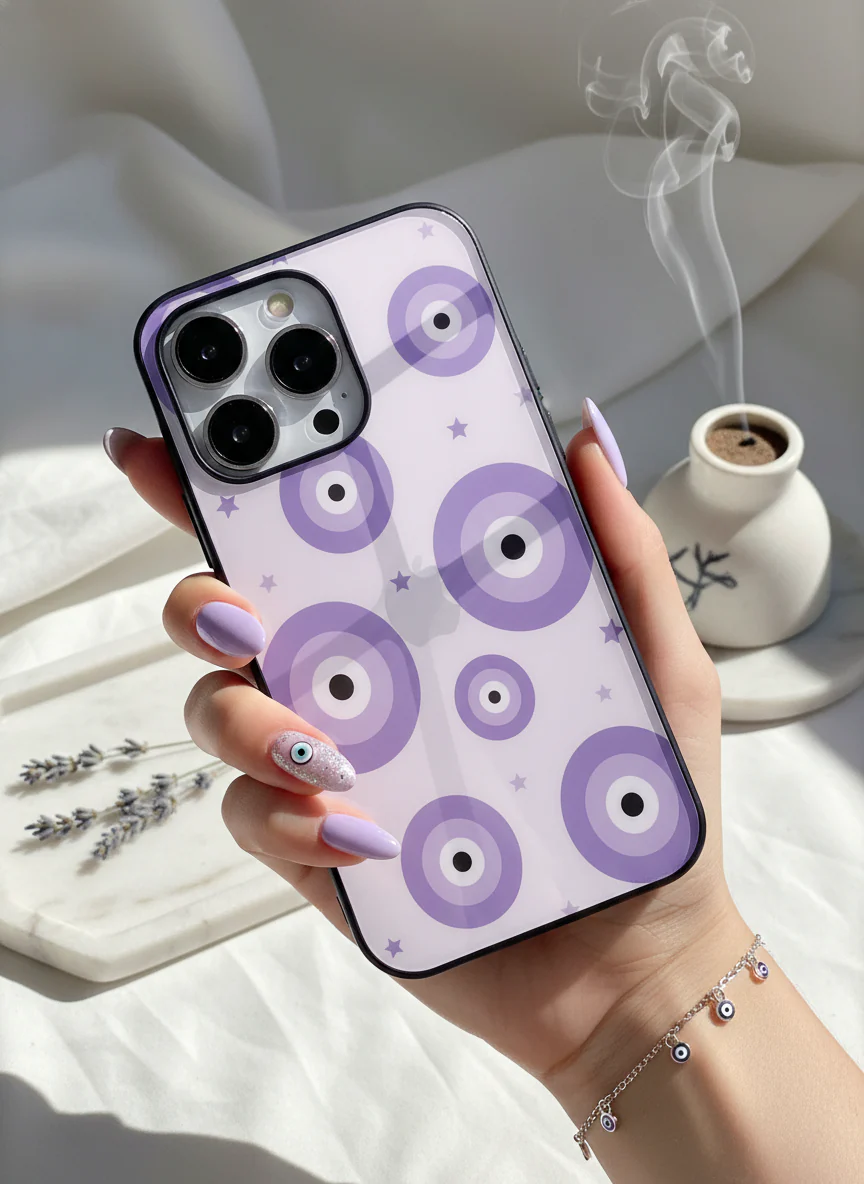 Eye Of Protection In Purple Premium Glass Back Cover For iPhone 11-17 Models - Image 7