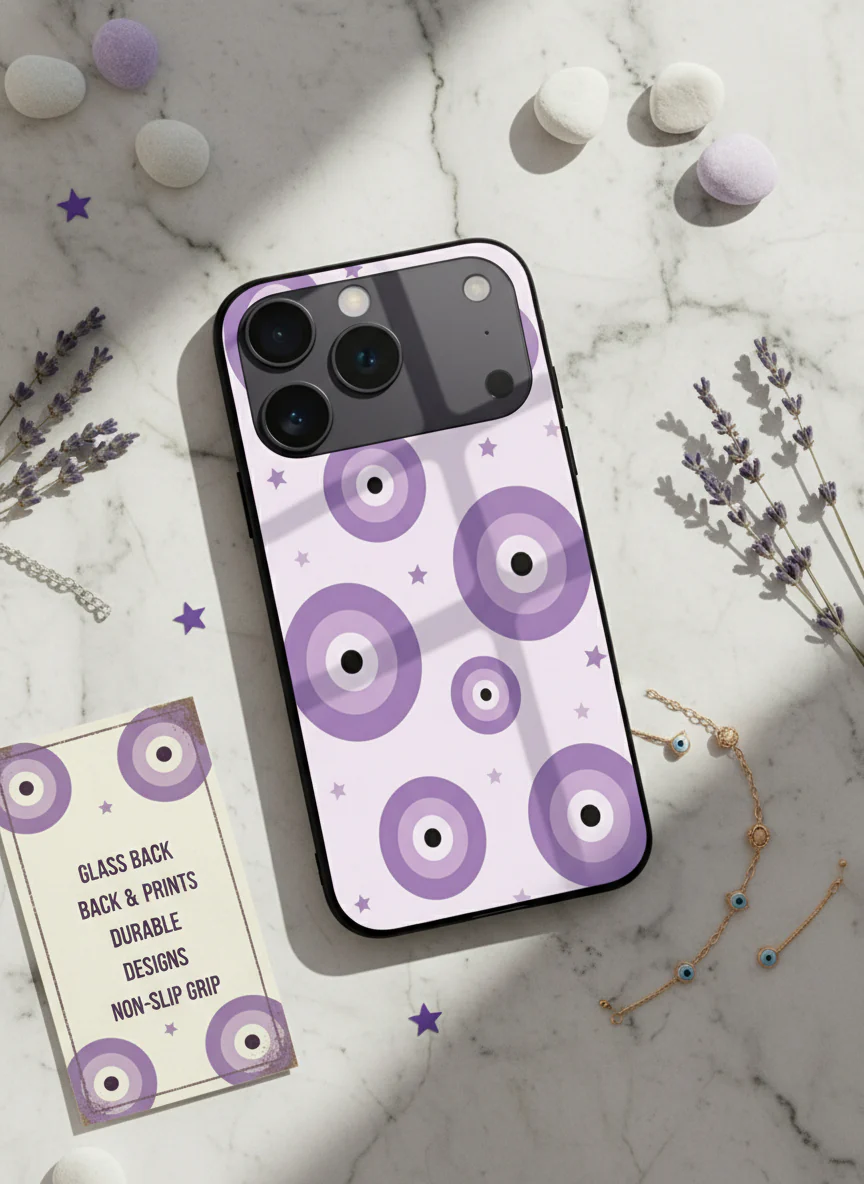 Eye Of Protection In Purple Premium Glass Back Cover For iPhone 11-17 Models - Image 8