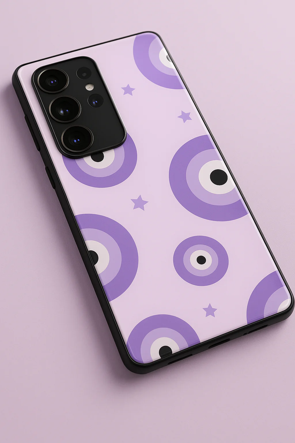 Eye Of Protection In Purple Premium Glass Back Cover For Galaxy S, A, M & F Series - Image 3