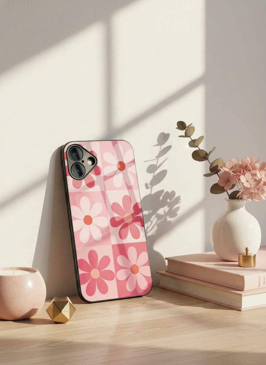 Floral Funk Premium Glass Back Cover For iPhone 11-17 Models - Image 3