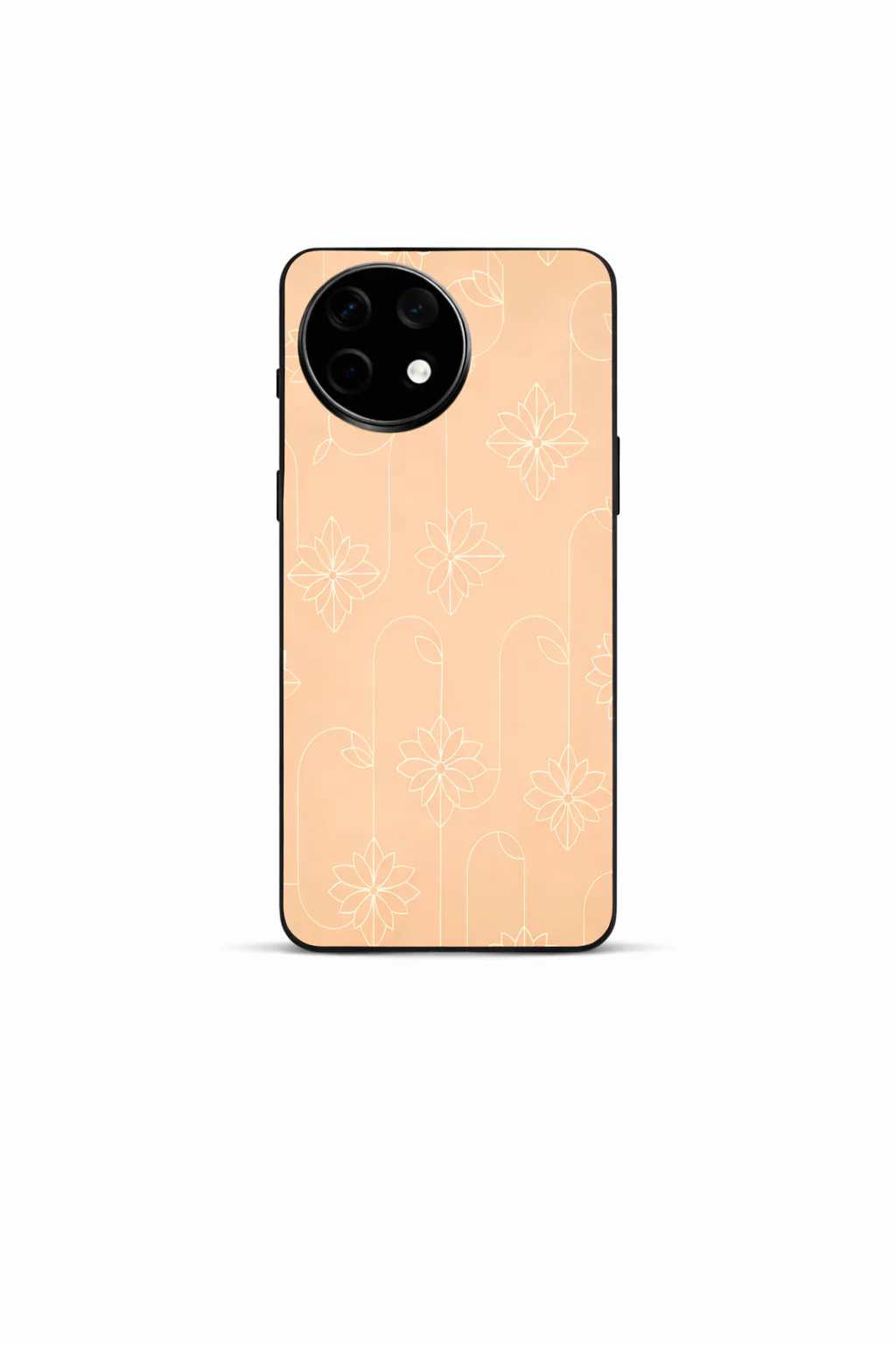 Floral Minimal Line Pattern Premium Glass Back Cover For One Plus 13, 12, 11, 10, Nord Series - Image 3