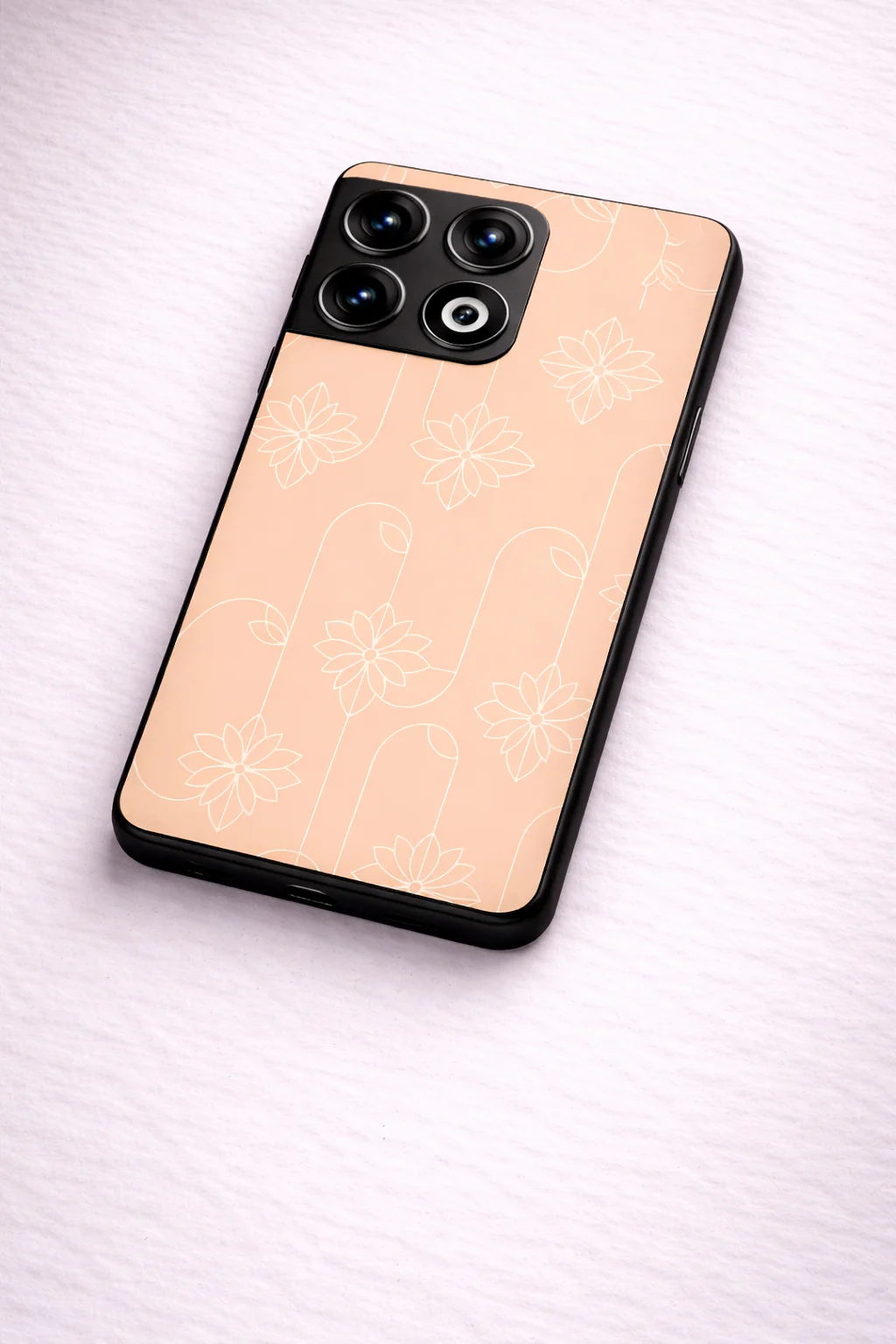 Floral Minimal Line Pattern Premium Glass Back Cover For One Plus 13, 12, 11, 10, Nord Series - Image 5