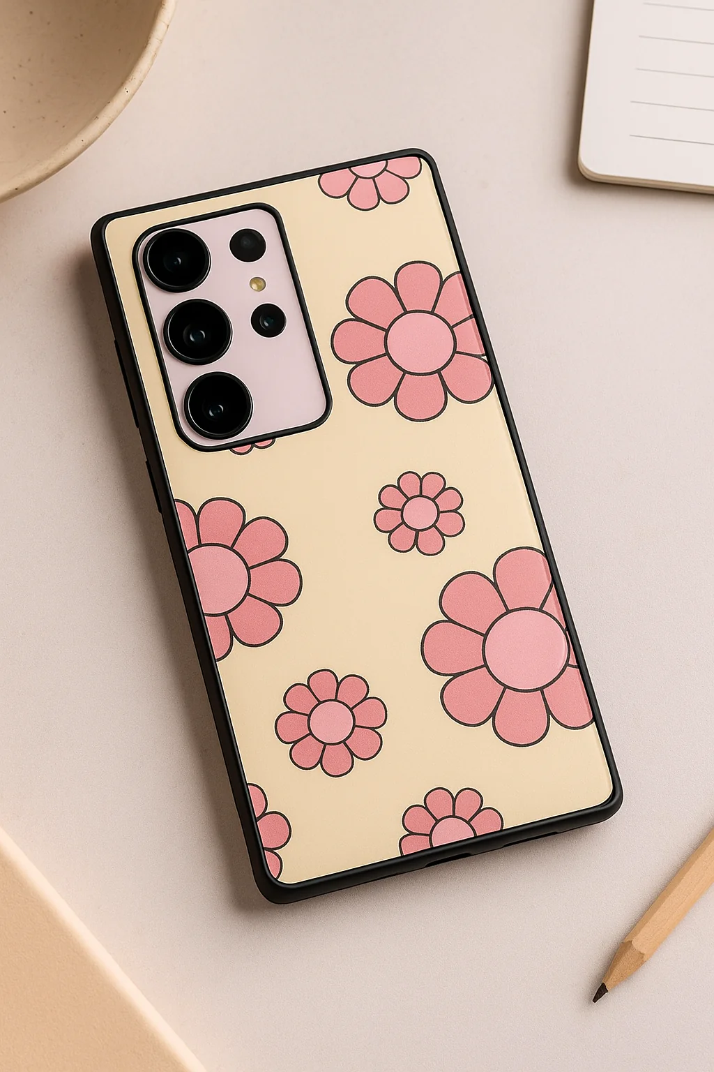 Flowery Freak Premium Glass Back Cover For Galaxy S, A, M & F Series