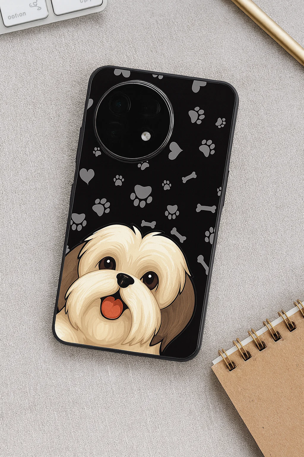 Fluffy Love Glass Back Cover For One Plus 13, 12, 11, 10, Nord Series - Image 3