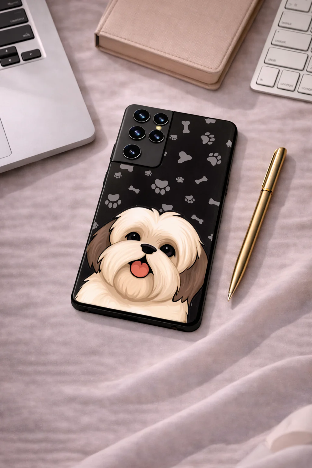 Fluffy Love Premium Glass Back Cover For Galaxy S, A, M & F Series - Image 4