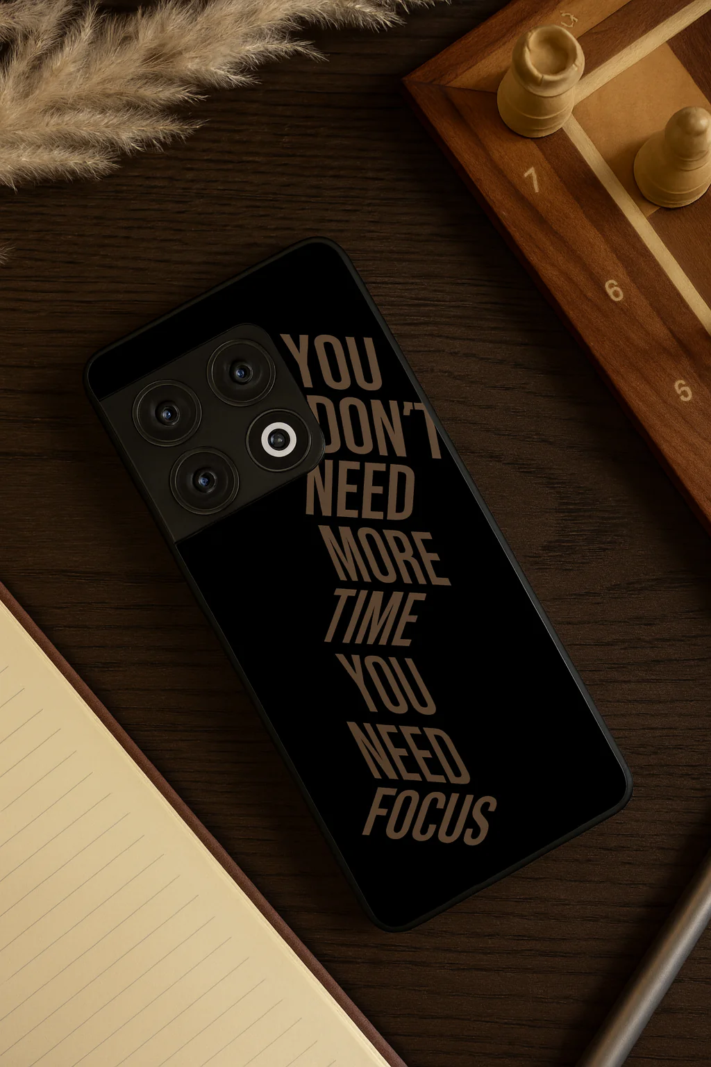 Focus Vs Time Premium Glass Back Cover For One Plus 13, 12, 11, 10, Nord Series - Image 3