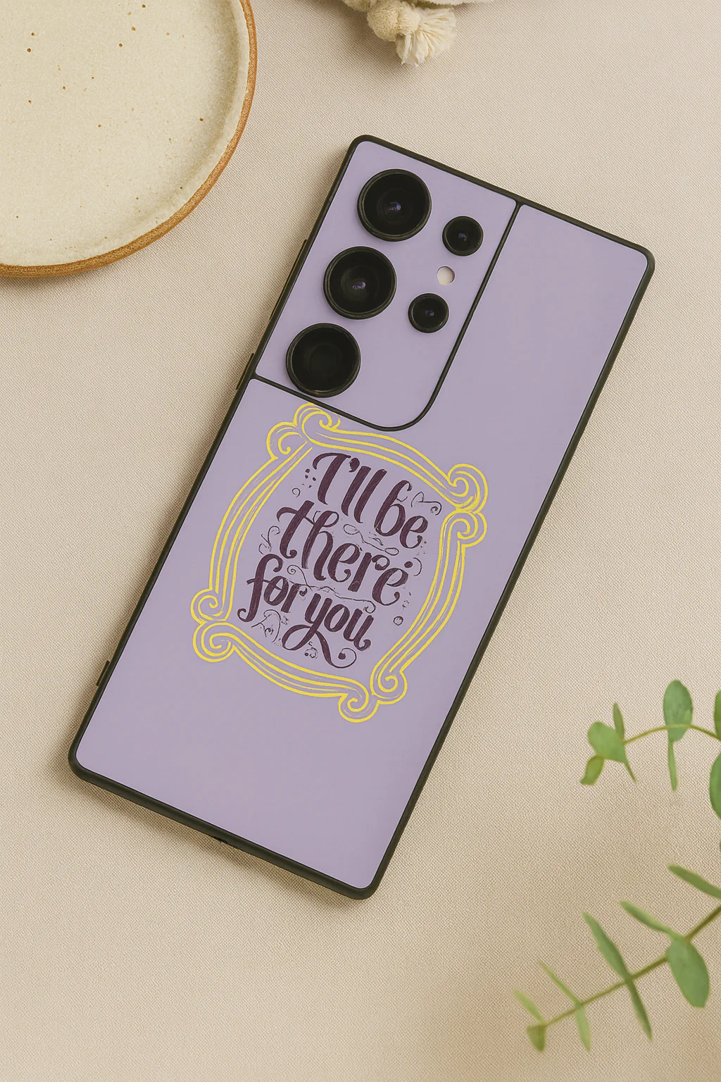 Forever Friends Premium Glass Back Cover For Galaxy S, A, M & F Series