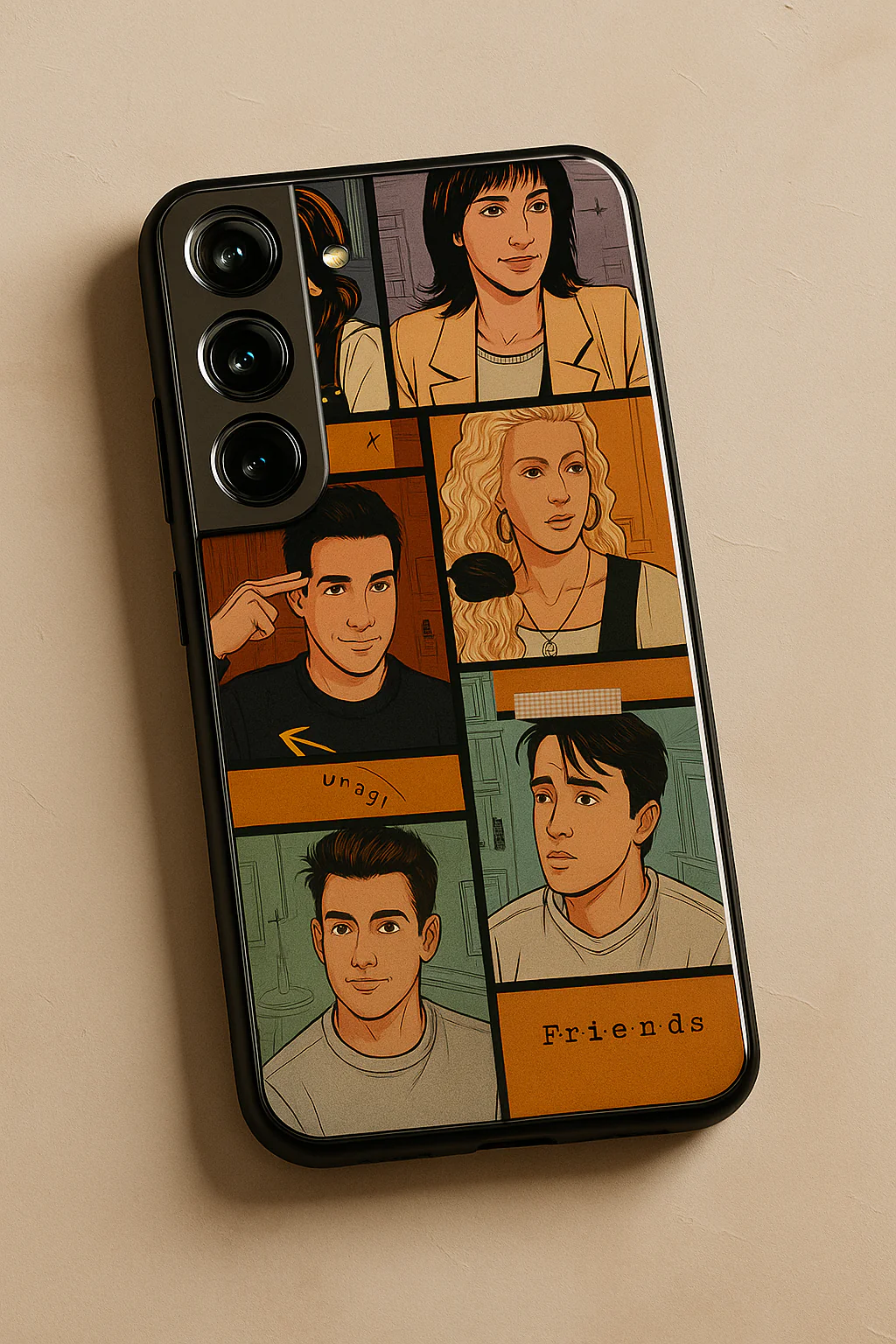 FRIENDS Pop Art Squad Premium Glass Back Cover For Galaxy S, A, M & F Series - Image 5