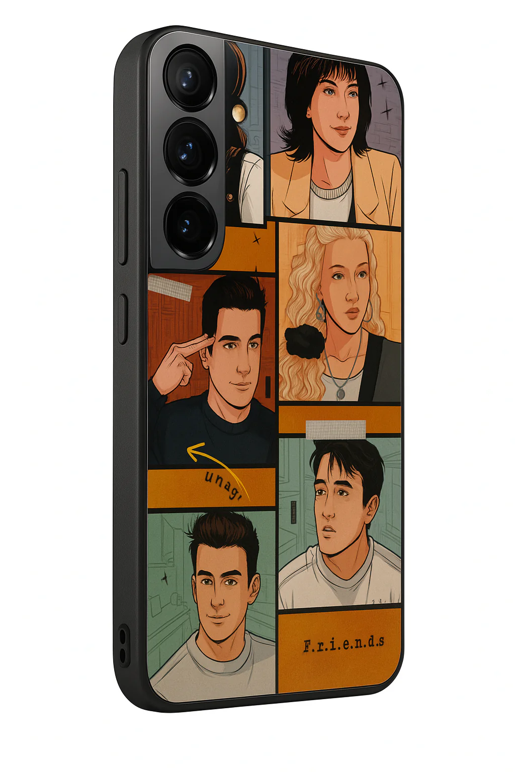 FRIENDS Pop Art Squad Premium Glass Back Cover For Galaxy S, A, M & F Series - Image 6