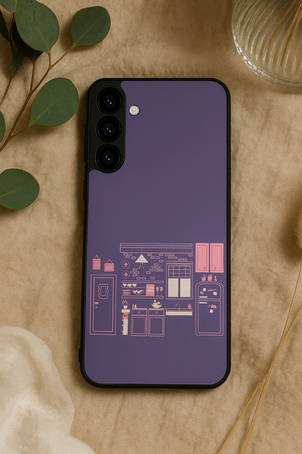 FRIENDS Purple Door Dreams Premium Glass Back Cover For Galaxy S, A, M & F Series - Image 4