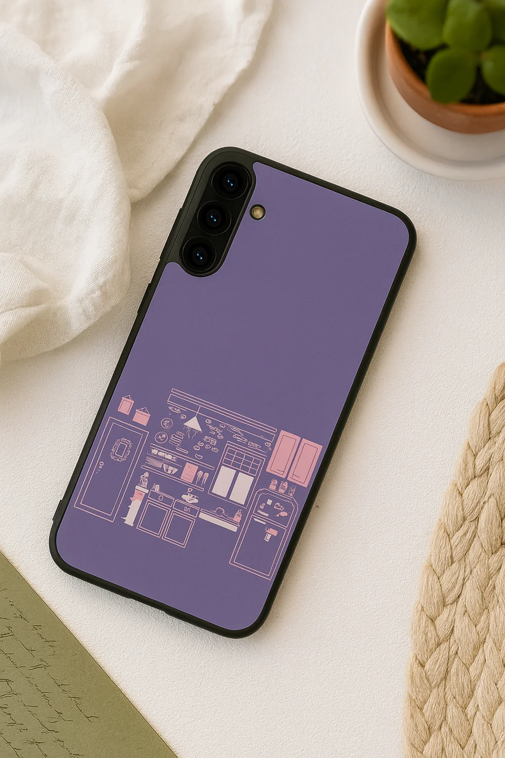 FRIENDS Purple Door Dreams Premium Glass Back Cover For Galaxy S, A, M & F Series - Image 5
