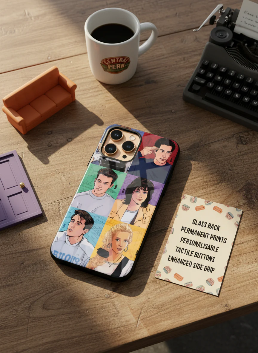 FRIENDS Retro Reels Premium Glass Back Cover For iPhone 11-17 Models - Image 5