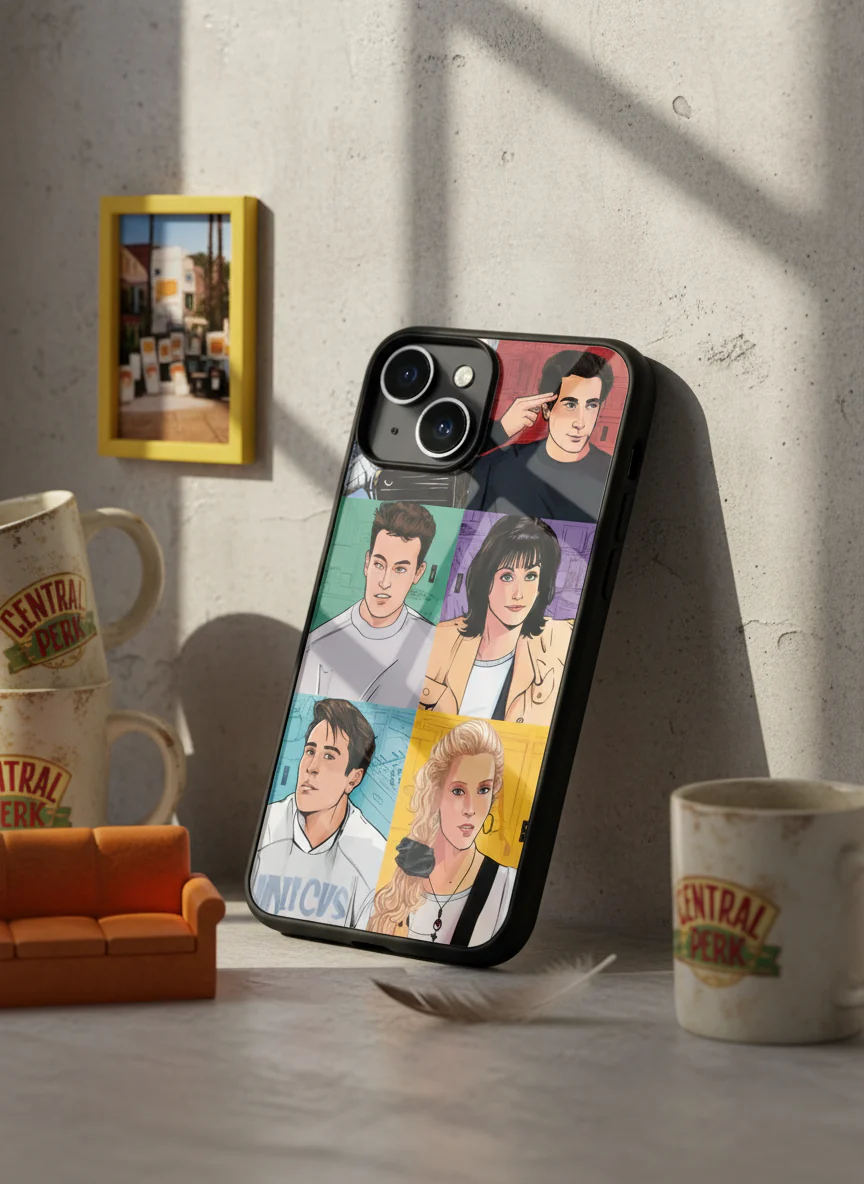 FRIENDS Retro Reels Premium Glass Back Cover For iPhone 11-17 Models - Image 6