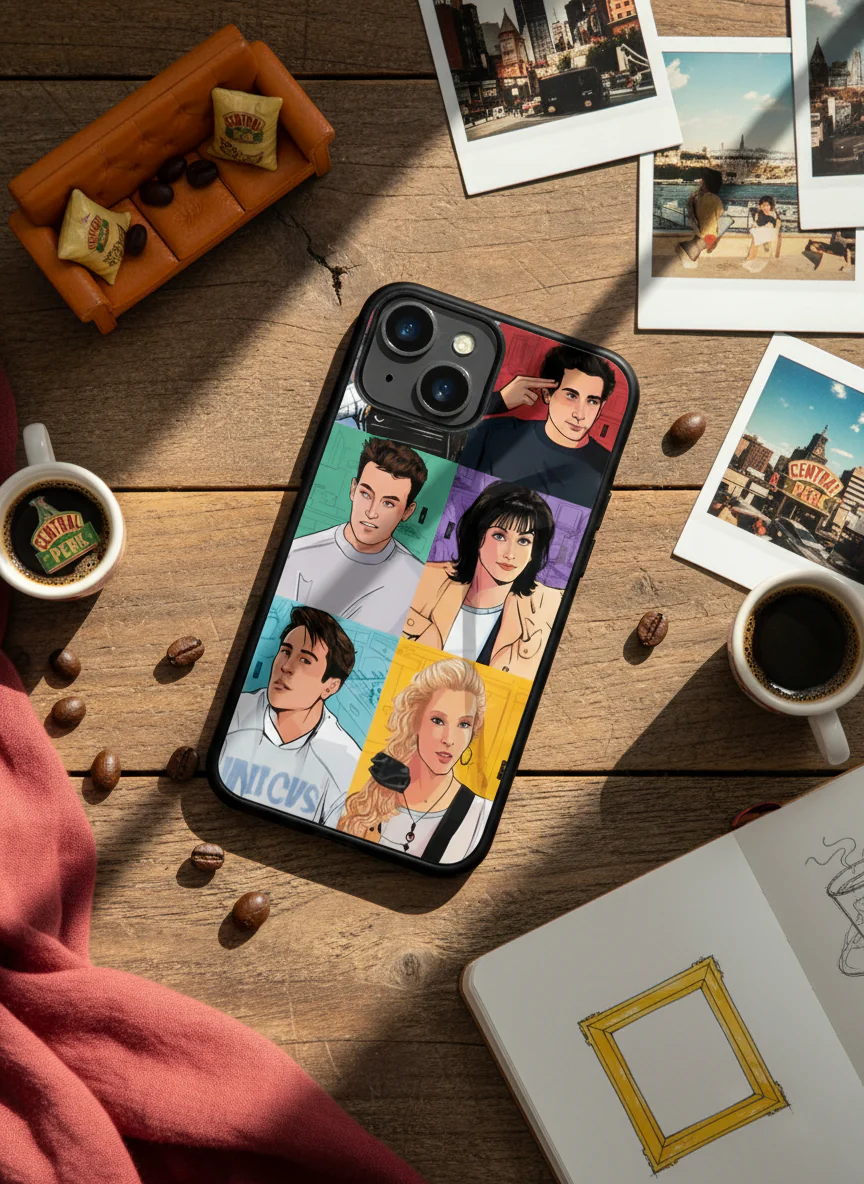 FRIENDS Retro Reels Premium Glass Back Cover For iPhone 11-17 Models - Image 8