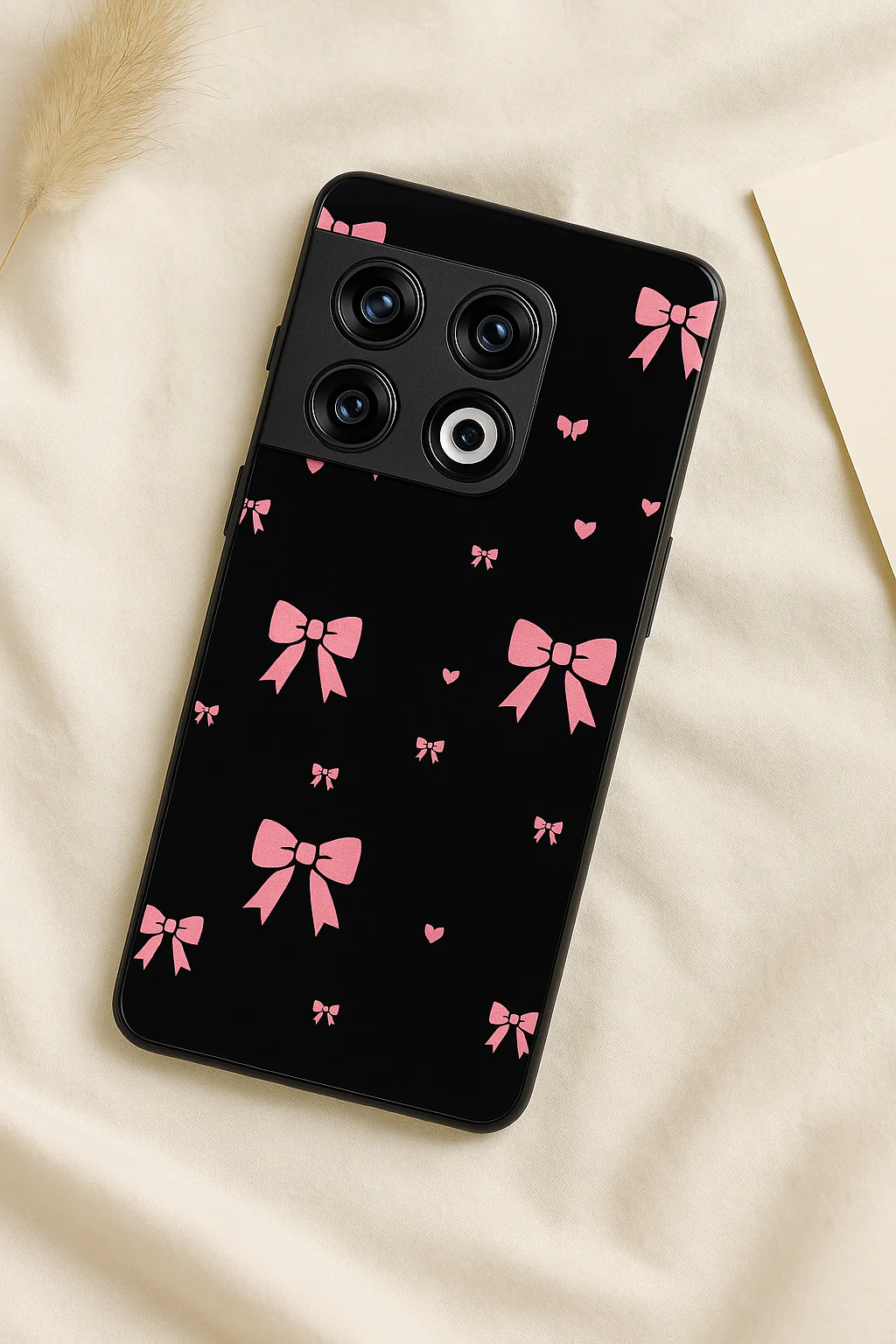 Glam Bow Premium Glass Back Cover For One Plus 13, 12, 11, 10, Nord Series - Image 4