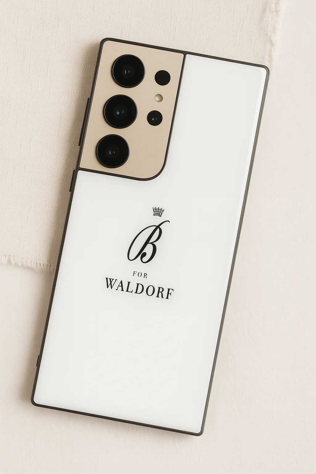 Gossip Girl Crowned Initials Premium Glass Back Cover For Galaxy S, A, M & F Series - Image 5