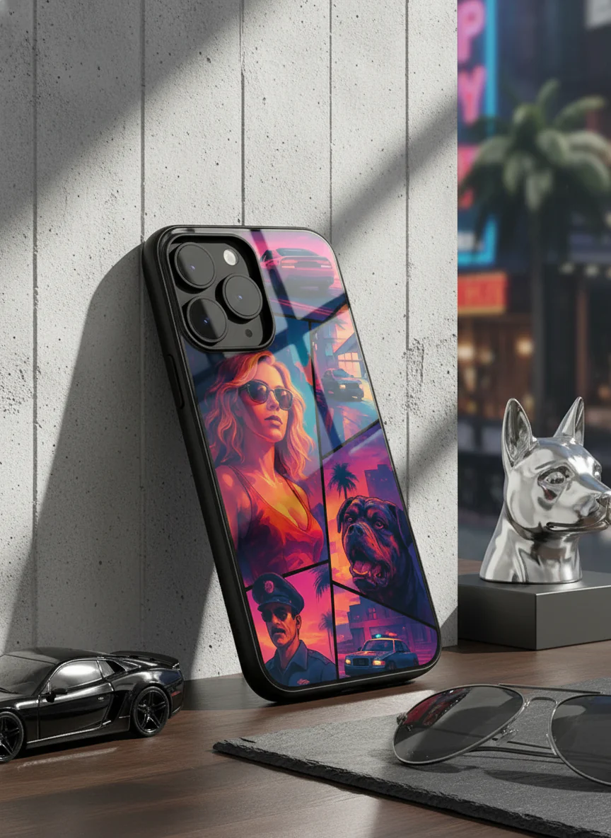 GTA Loading Premium Glass Back Cover For iPhone 11-17 Models - Image 2