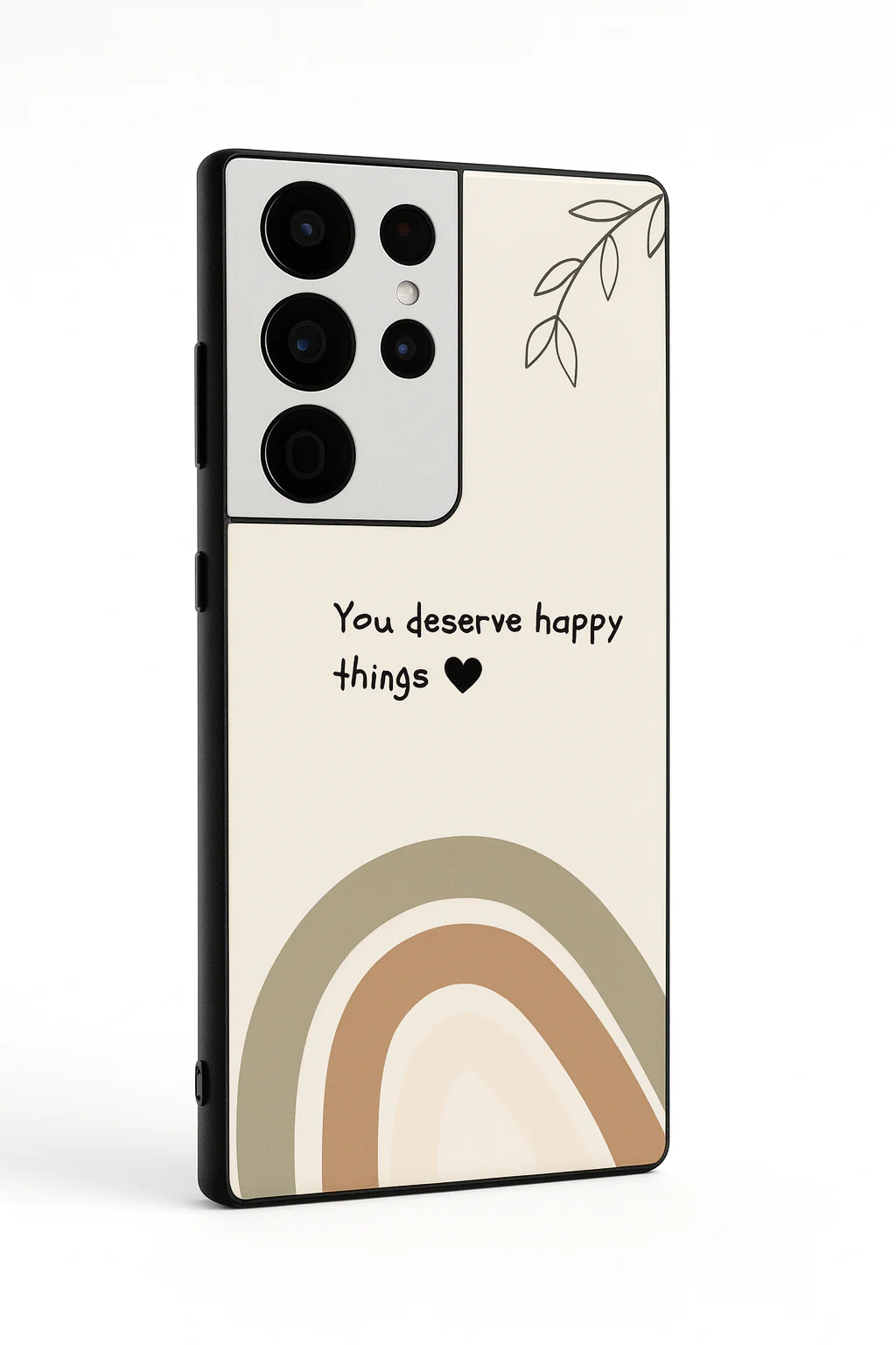 Happy Things Premium Glass Back Cover For Galaxy S, A, M & F Series - Image 3