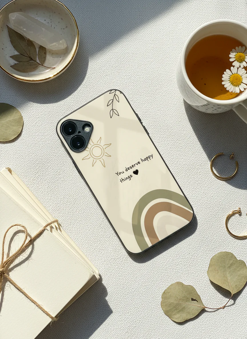 Happy Things Premium Glass Back Cover For iPhone 11-17 Models - Image 13