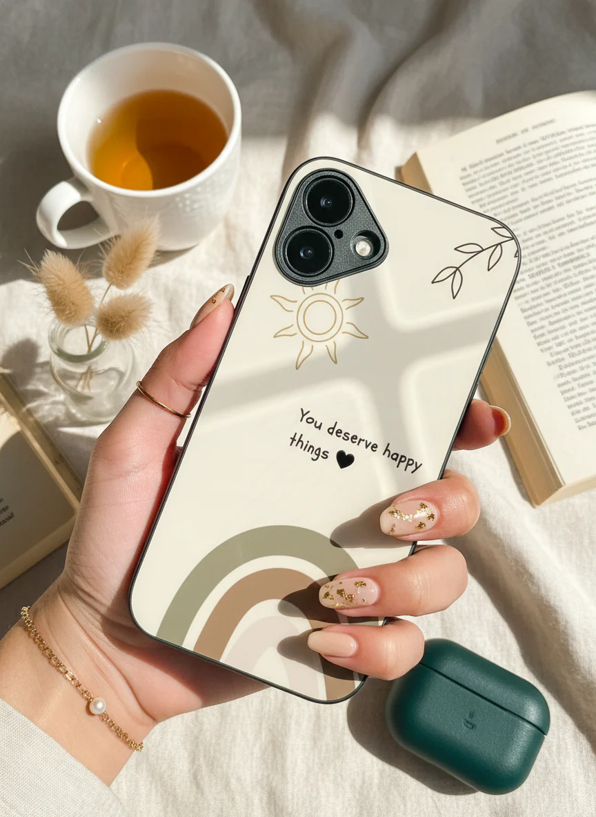 Happy Things Premium Glass Back Cover For iPhone 11-17 Models - Image 4
