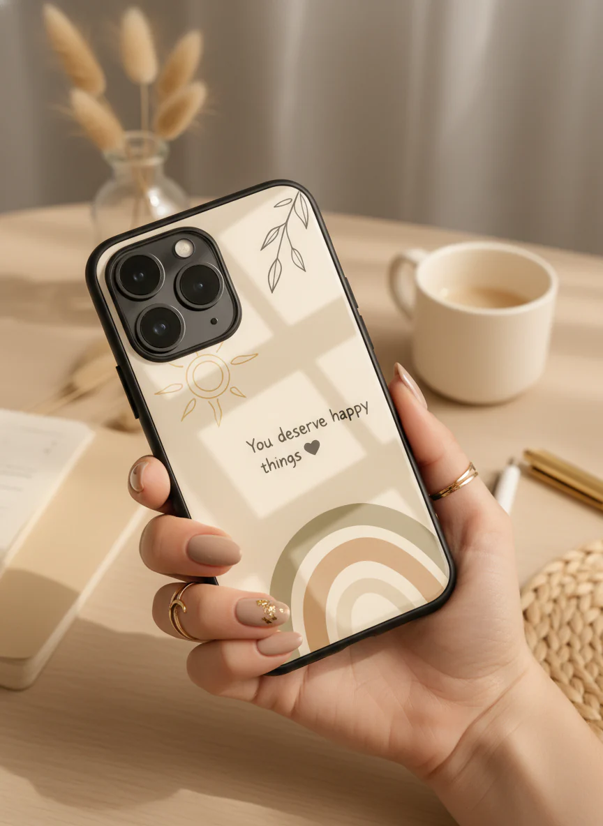 Happy Things Premium Glass Back Cover For iPhone 11-17 Models - Image 7