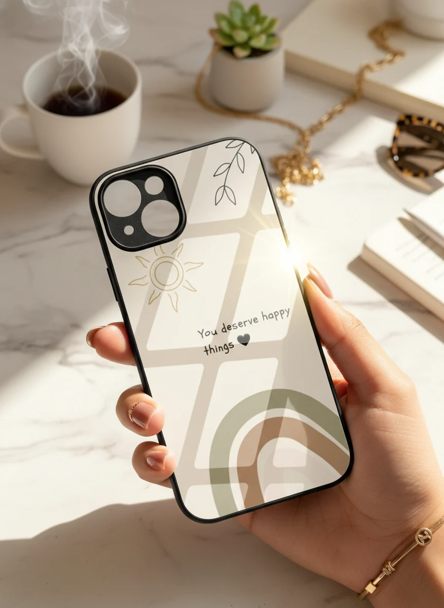 Happy Things Premium Glass Back Cover For iPhone 11-17 Models - Image 9