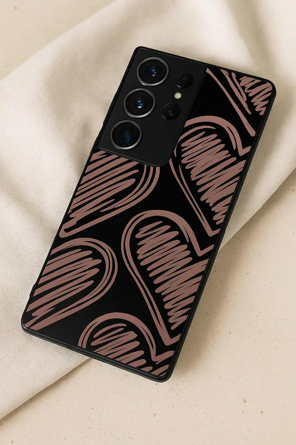 Heartlines Premium Glass Back Cover For Galaxy S, A, M & F Series - Image 2