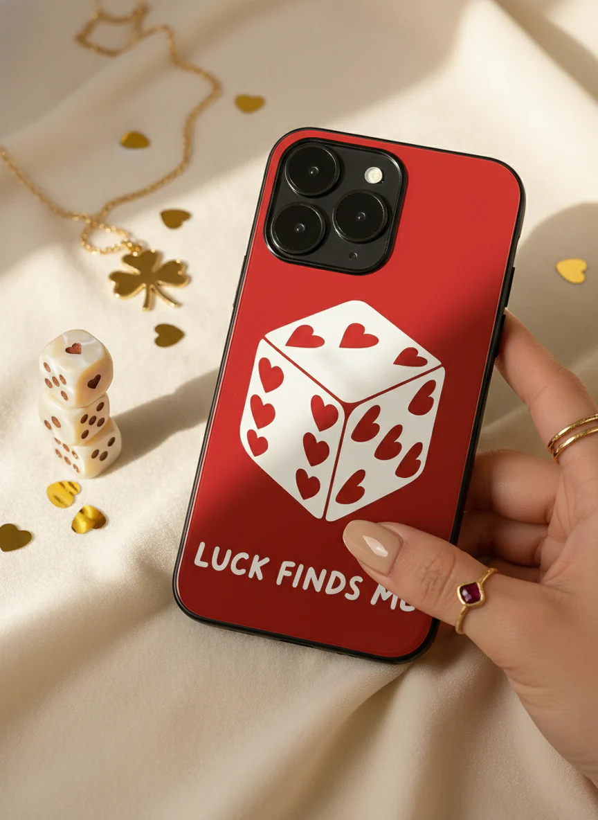Hearts & Dice Premium Glass Back Cover For iPhone 11-17 Models - Image 10