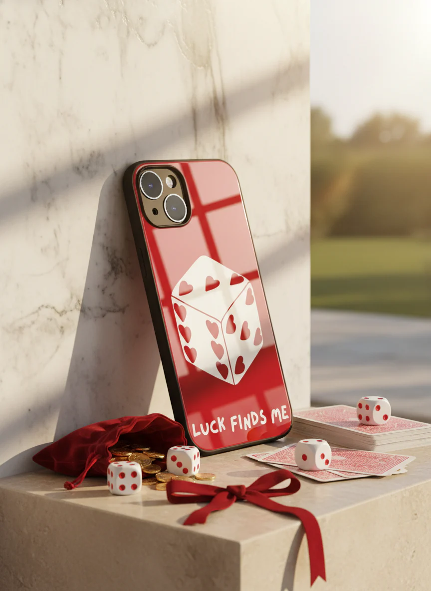 Hearts & Dice Premium Glass Back Cover For iPhone 11-17 Models - Image 12