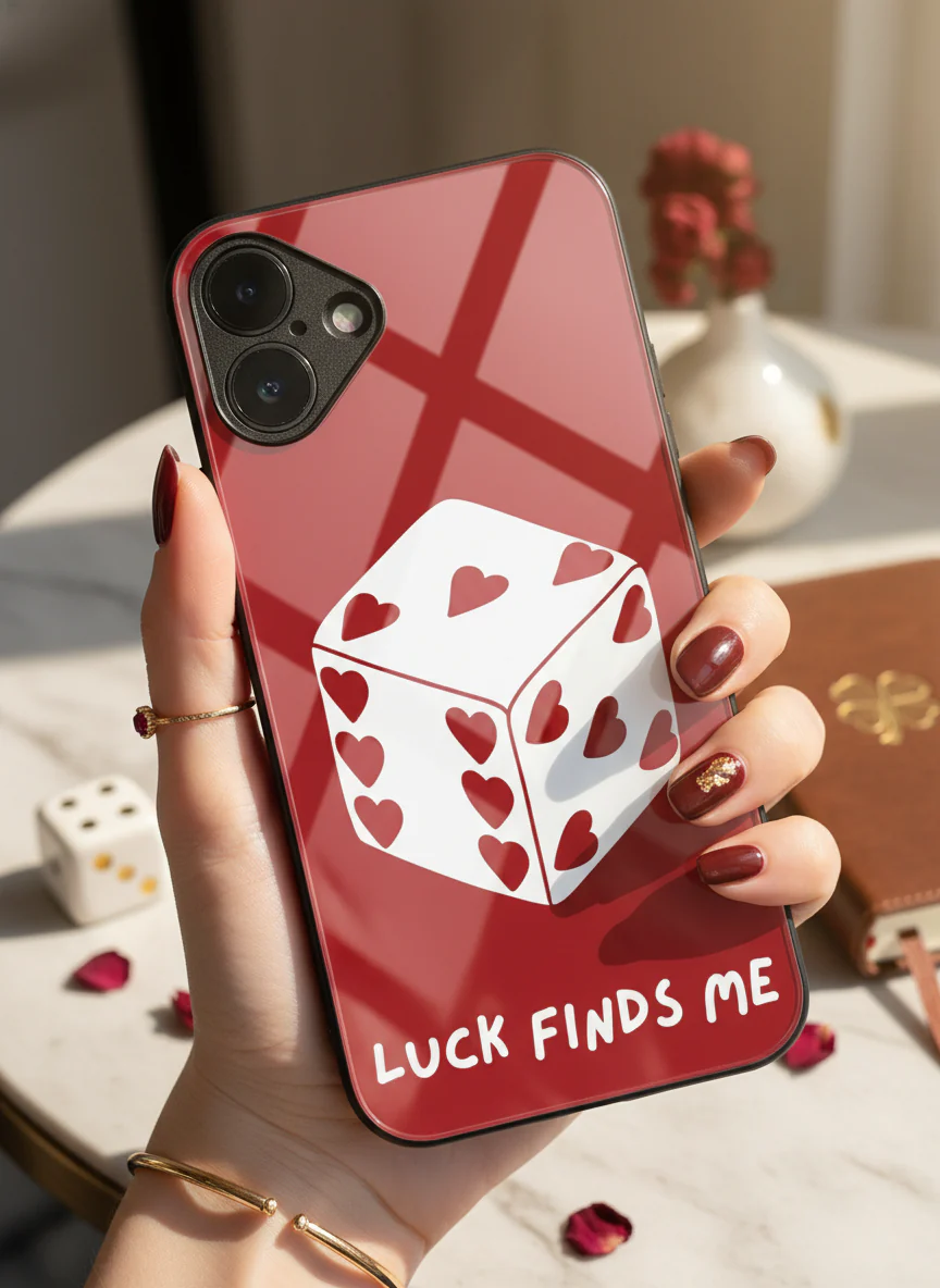 Hearts & Dice Premium Glass Back Cover For iPhone 11-17 Models - Image 13