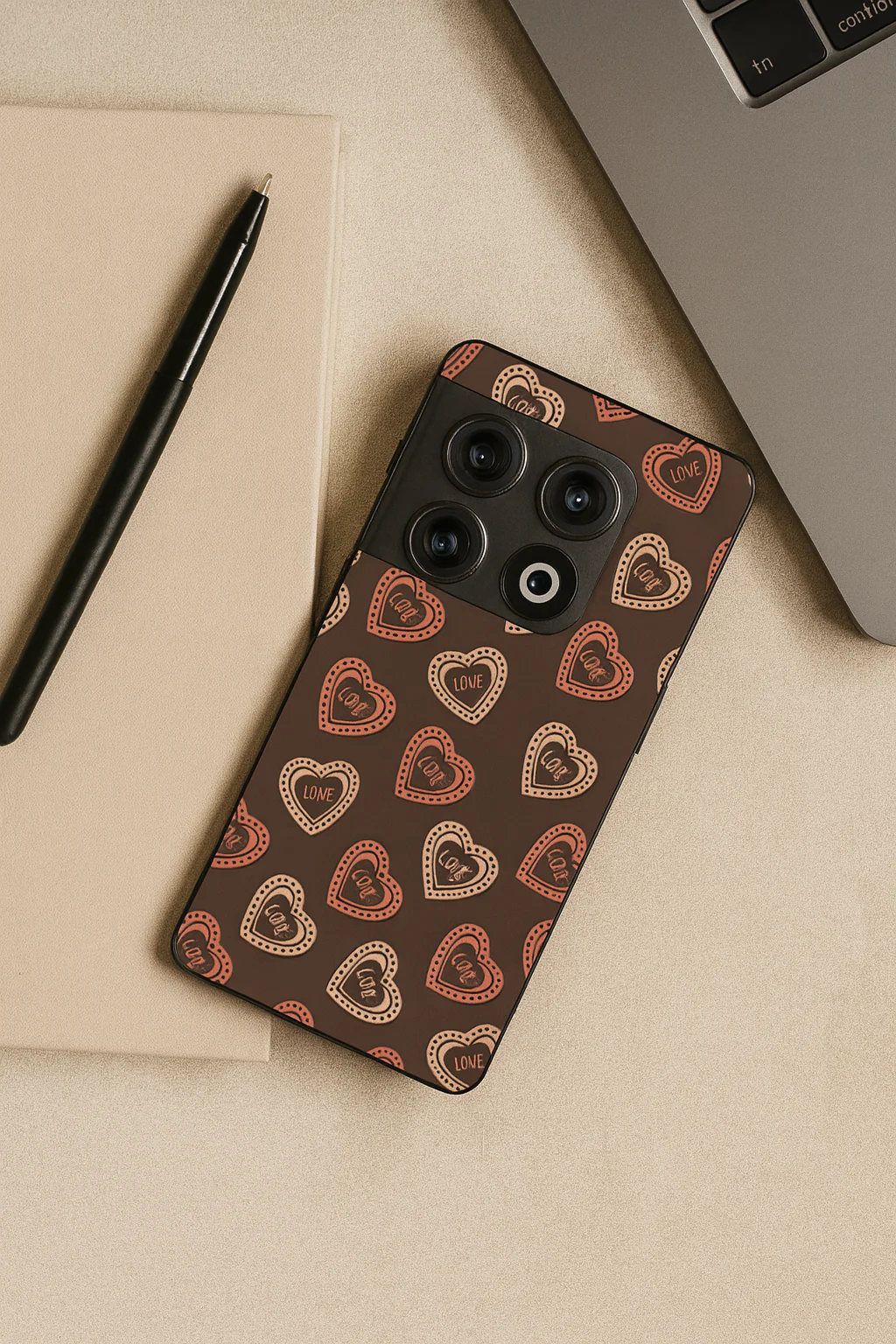 Hearts Graffiti Era Glass Back Cover For One Plus 13, 12, 11, 10, Nord Series - Image 4