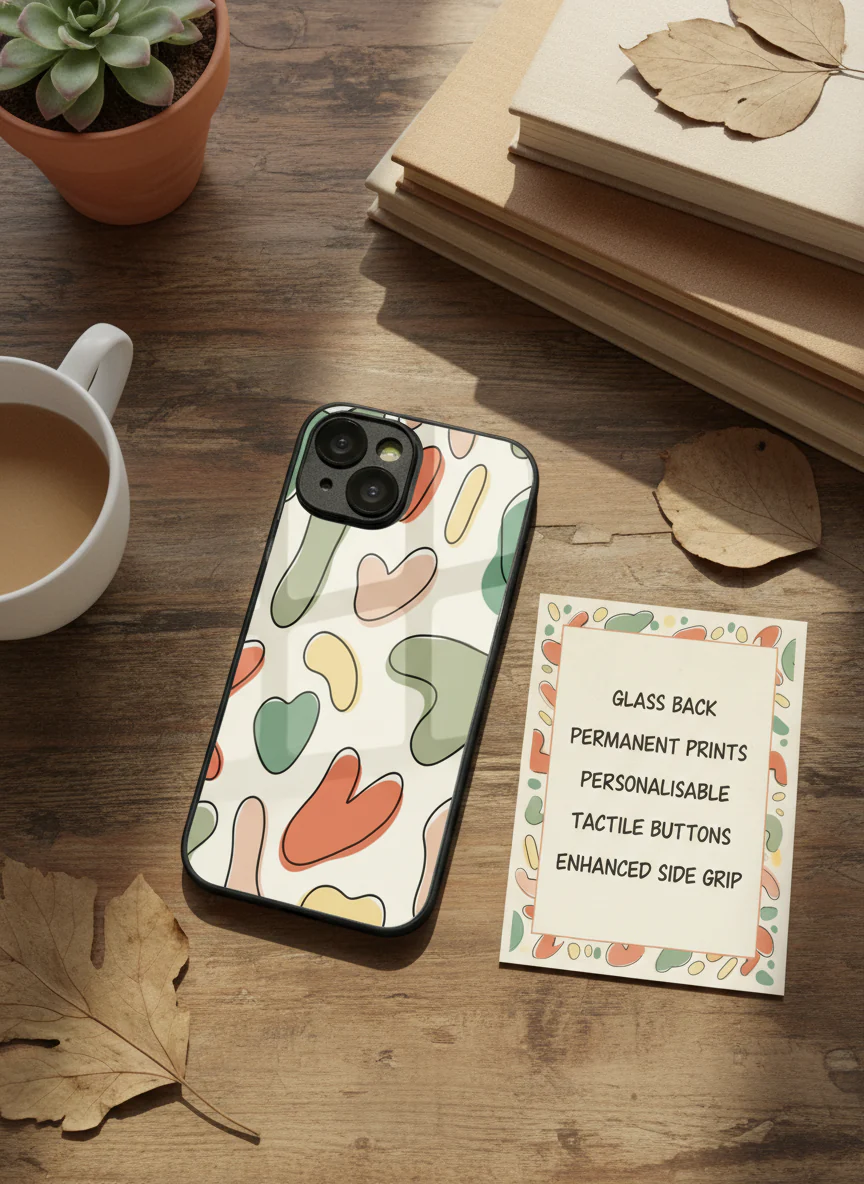 Heartsy Abstract Premium Glass Back Cover For iPhone 11-17 Models - Image 5