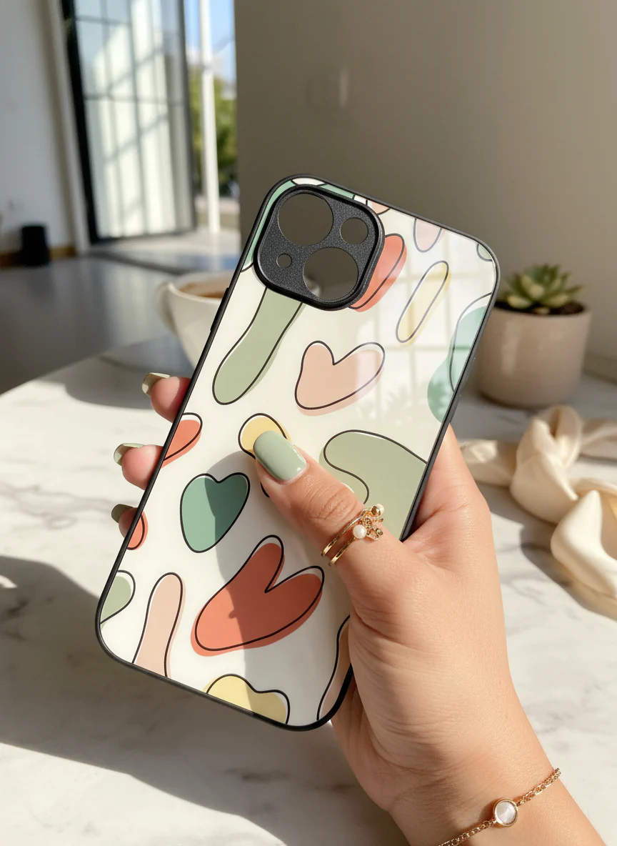 Heartsy Abstract Premium Glass Back Cover For iPhone 11-17 Models - Image 7
