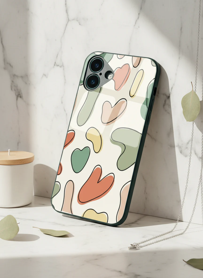 Heartsy Abstract Premium Glass Back Cover For iPhone 11-17 Models - Image 9