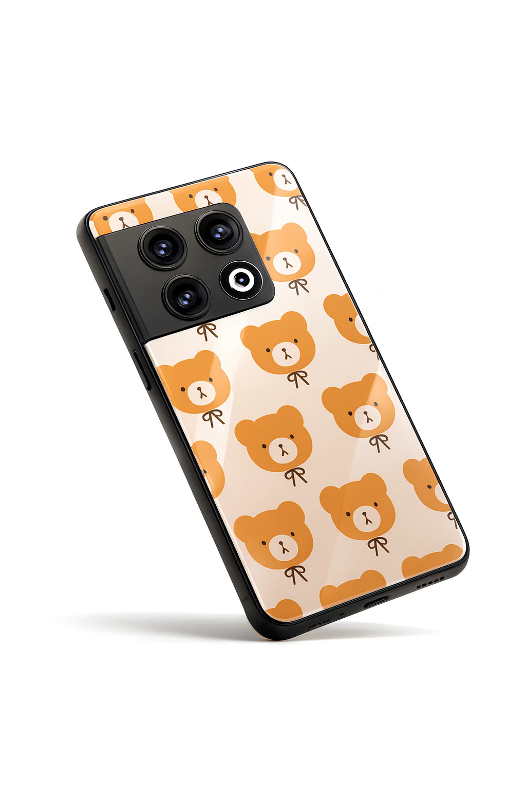 Hello Teddy Glass Back Cover For One Plus 13, 12, 11, 10, Nord Series